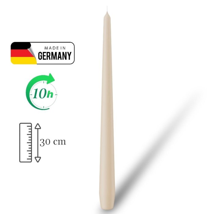 CANDELA CONICA 30X2.5CM CREMA